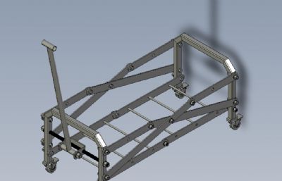 solidworks可折叠手拉车