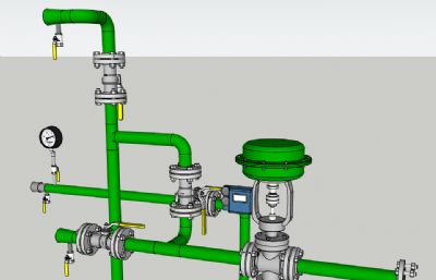 调节阀sketchup模型