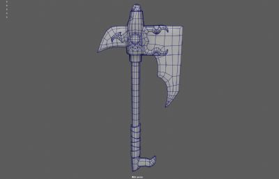 战斧斧子 魔幻武器 兽人武器游戏道具