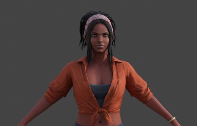 非洲女性 外国女人黑人 RPG游戏人物