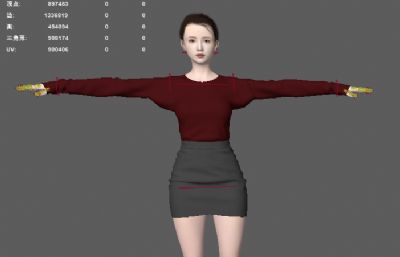 美女小姐姐 时尚毛衣包裙女孩 城市靓女路人
