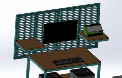 产品称重计算机站step模型