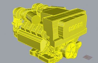 V8发动机rhino模型