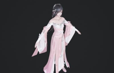 粉色长裙公主小姐姐