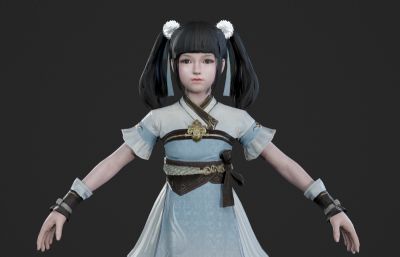 胖嘟嘟的古装小女孩