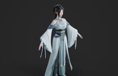 清秀古装美女小姐姐