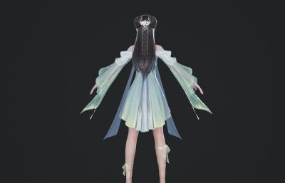 古风飞鱼装长裙小姐姐 女孩