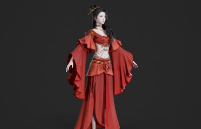 古代红妆新娘小姐姐