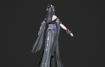 古装汉服小姐姐 古代女侠 仙侠美女 两套服装