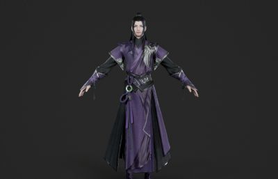 武侠 紫衣侠客 古装人物