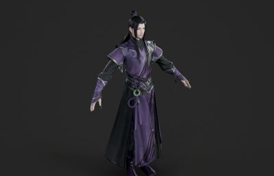 武侠 紫衣侠客 古装人物