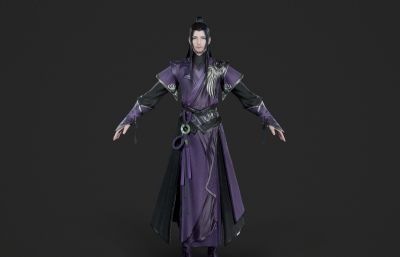 武侠 紫衣侠客 古装人物