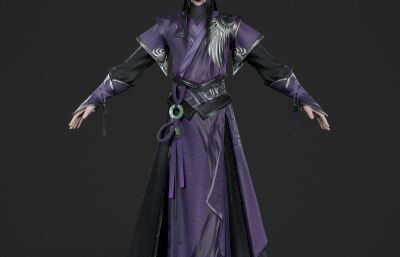 武侠 紫衣侠客 古装人物