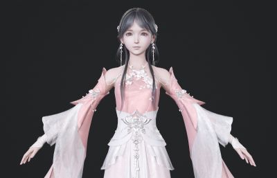 古装长裙公主 小女孩