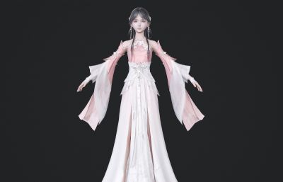 古装长裙公主 小女孩