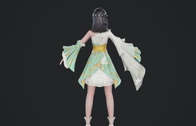 古风裙子萝莉女孩 古代武侠人物