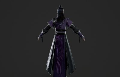 武侠 紫衣侠客 古装人物
