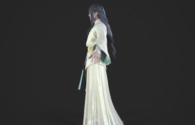 古代绿衣侠客 仙侠剑客 古装汉服