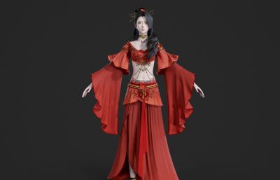 古代红妆新娘小姐姐