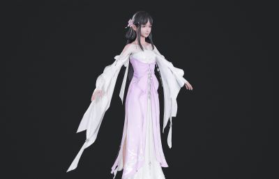 紫色古风裙小姐姐