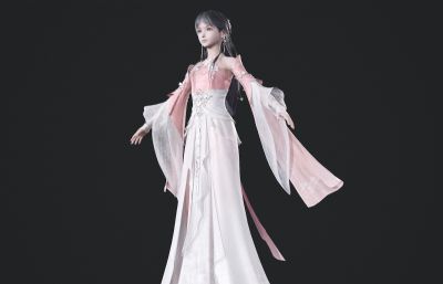 古装长裙公主 小女孩