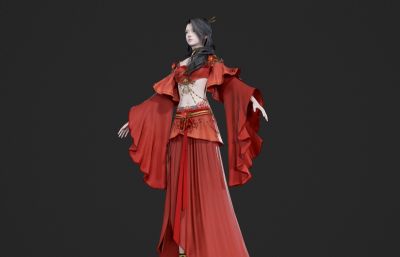 古代红妆新娘小姐姐