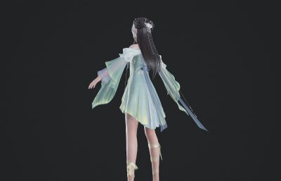 古风飞鱼装长裙小姐姐 女孩