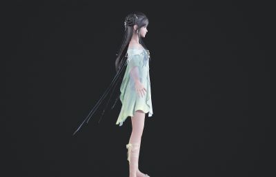 古风飞鱼装长裙小姐姐 女孩