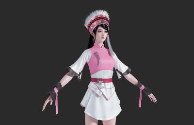 少数民族小姐姐 苗族白族少女
