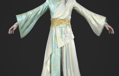古代绿衣侠客 仙侠剑客 古装汉服