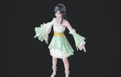 古风裙子萝莉女孩 古代武侠人物