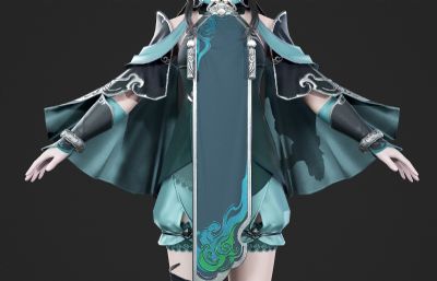 哪吒头古装汉服小姐姐