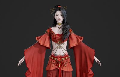 古代红妆新娘小姐姐