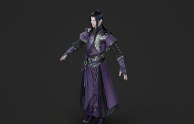 武侠 紫衣侠客 古装人物