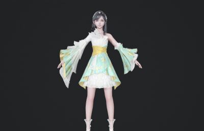 古风裙子萝莉女孩 古代武侠人物
