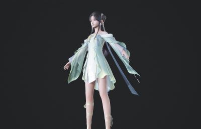 古风飞鱼装长裙小姐姐 女孩