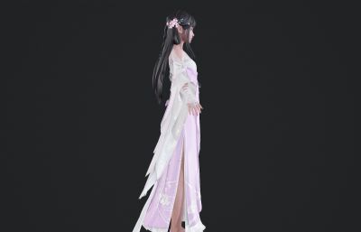 紫色古风裙小姐姐