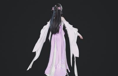 紫色古风裙小姐姐