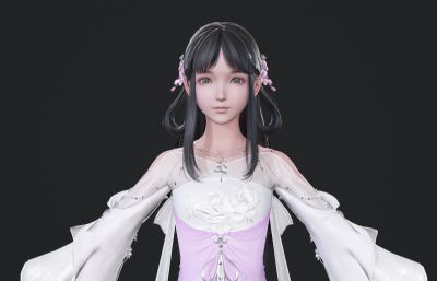 紫色古风裙小姐姐