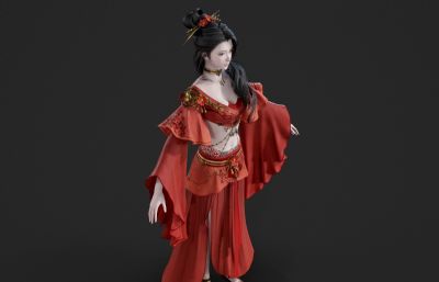 古代红妆新娘小姐姐