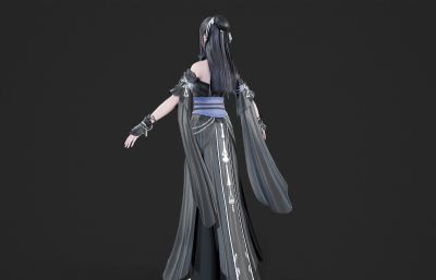 古装汉服小姐姐 古代女侠 仙侠美女 两套服装