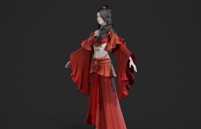 古代红妆新娘小姐姐