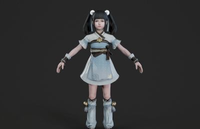 胖嘟嘟的古装小女孩