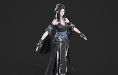 古装汉服小姐姐 古代女侠 仙侠美女 两套服装