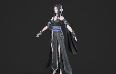 古装汉服小姐姐 古代女侠 仙侠美女 两套服装