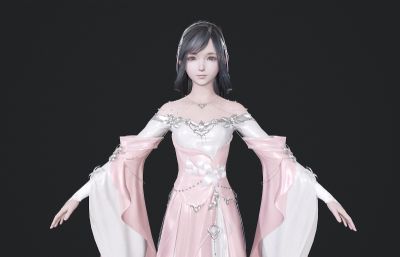 粉色长裙公主小姐姐