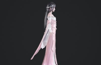 粉色长裙公主小姐姐
