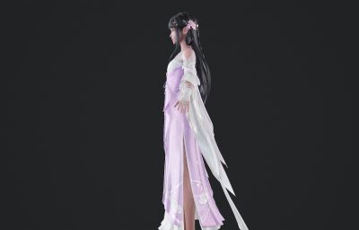 紫色古风裙小姐姐