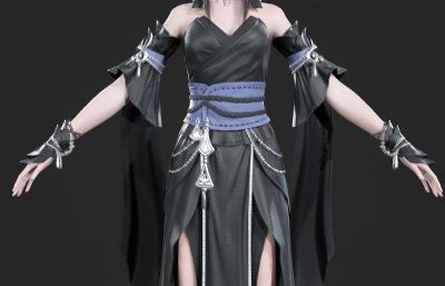 古装汉服小姐姐 古代女侠 仙侠美女 两套服装