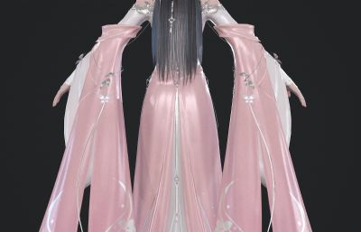 粉色长裙公主小姐姐